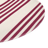 Planche À Découper Rouge bordeaux et beige cinq rayures motif (Coin)
