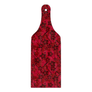 Planche À Découper rouge brun floral rustique mode motif rétro