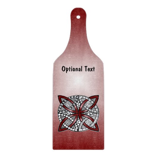 Planche À Découper Rouge Celtique noeud original (Devant)