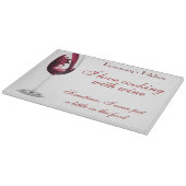 Planche à découper rouge de vin rouge (Coin)