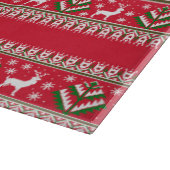 Planche À Découper Rouge d'hiver et vert Noël Fair Isle (Coin)