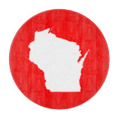 Planche À Découper Rouge et Blanc Wisconsin (Devant)
