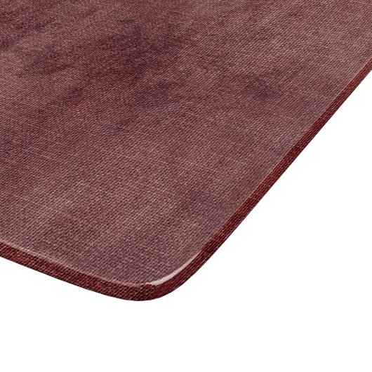Planche À Découper Rouge Faux Lin (look lin) (Coin)
