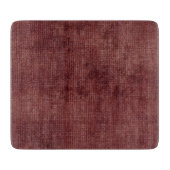 Planche À Découper Rouge Faux Lin (look lin) (Devant)