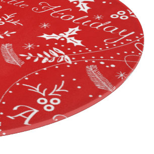 Planche À Découper Rouge Joyeux Petit Noël