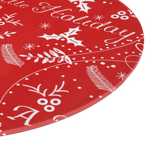 Planche À Découper Rouge Joyeux Petit Noël (Coin)