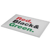 Planche À Découper Rouge, Noir et Vert. (Coin)