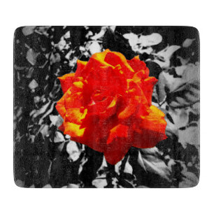 Planche À Découper Rouge rose Décoratif Verre Coupe