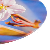 Planche À Découper Rouge Sakura bleu ciel (Coin)