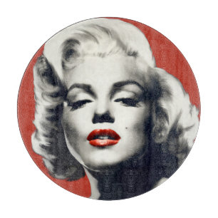 Planche À Découper Rouge sur les lèvres rouges Marilyn
