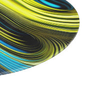 Planche À Découper Rouleaux de soie et de satin Abstraits bleu et or (Coin)