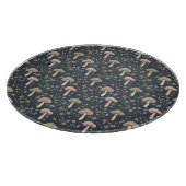 Planche À Découper Round Deep Slate Blue Fungi Dark Academia Circle (Coin)