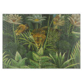 Planche À Découper Rousseau Tropical Jungle Lion Peinture (Devant)
