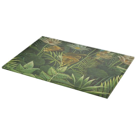 Planche À Découper Rousseau Tropical Jungle Lion Peinture (Coin)