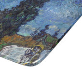Planche À Découper Route avec cyprès de Van Gogh Impressionnisme (Coin)