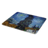 Planche À Découper Route avec cyprès de Van Gogh Impressionnisme (Coin)