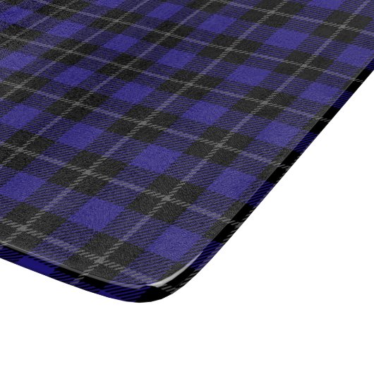 Planche À Découper Royal Blue Black Plaid (Coin)