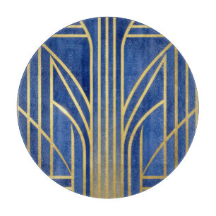Planche À Découper Royal Blue Or Art Déco