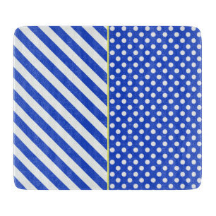 Planche À Découper Royal Blue Pois and Stripes par ShirleyTaylor