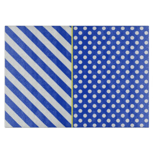 Planche À Découper Royal Blue Pois and Stripes par ShirleyTaylor