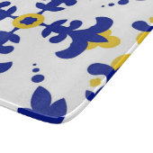 Planche À Découper Royal Fleur Bold Blue and Gold Botanical (Coin)