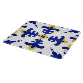 Planche À Découper Royal Fleur Bold Blue and Gold Botanical (Coin)