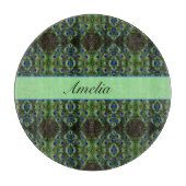 Planche À Découper Royal Plumage - Luxe Peacock Motif en plumes (Devant)