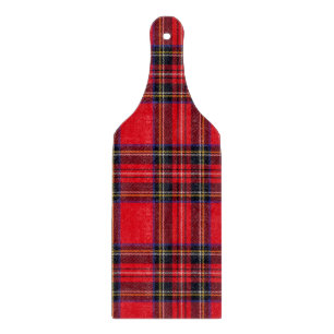 Planche À Découper Royal Stewart tartan rouge noir plaid