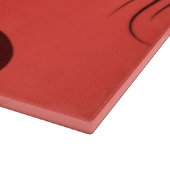 Planche À Découper Ruby Red Hibiscus Floral Verre (Coin)