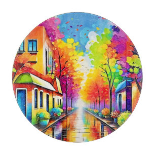 Planche À Découper Rue Arc-en-ciel : Ville Vive