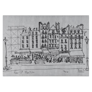 Planche À Découper Rue St. Martin historique, Paris, France