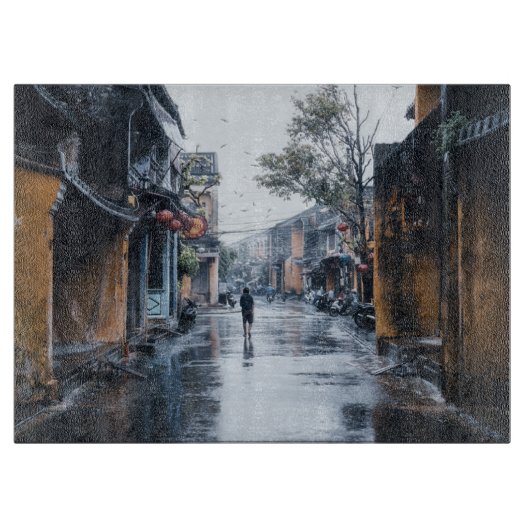 Planche À Découper Rues pluvieuses du Vietnam (Devant)