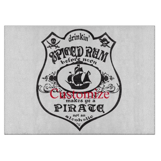 Planche À Découper Rum épicé Pirate Boisson Thunder_Cove (Devant)