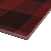 Planche À Découper Russe Noël Blanc Buck Pays Buffalo Plaid (Coin)