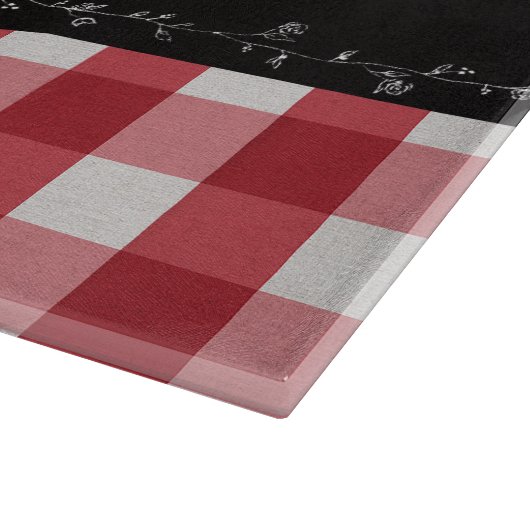 Planche À Découper Russe Pays Rouge En vichy Noir Tableau noir (Coin)