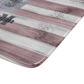 Planche À Découper Russe Rouge Blanc Bleu Bois Drapeau américain Mono (Coin)