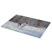Planche À Découper Russell Terrier Laisser neiger Noël (Coin)