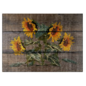 Planche À Découper Rustic Barn Wood Sunflower (Devant)