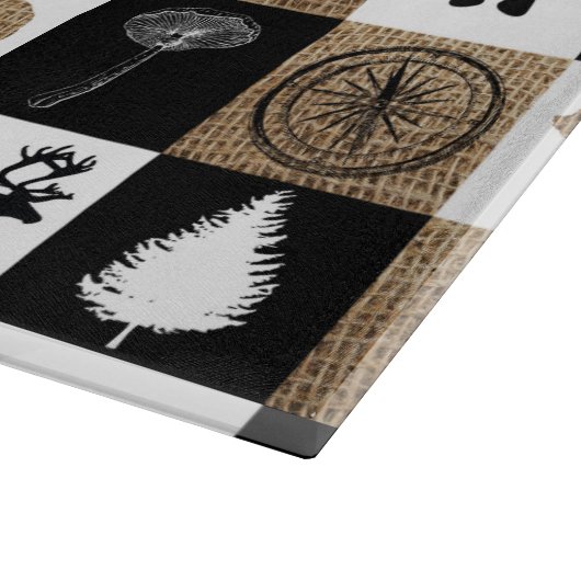 Planche À Découper Rustic Camping Extérieur Aventure (Coin)