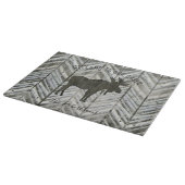 Planche À Découper Rustic Wood Moose Bienvenue dans notre pavillon Ca (Coin)