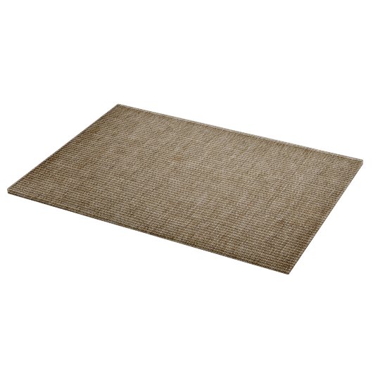 Planche À Découper Rustique Burlap Nature Motif Cutting Board (Coin)