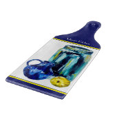 Planche À Découper Rustique Mason Jar Art Blue Script Cutboard (Coin)