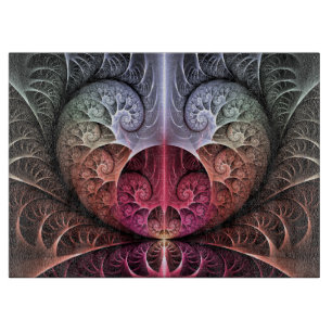 Planche À Découper Rythme cardiaque, art fractal surréaliste abstrait