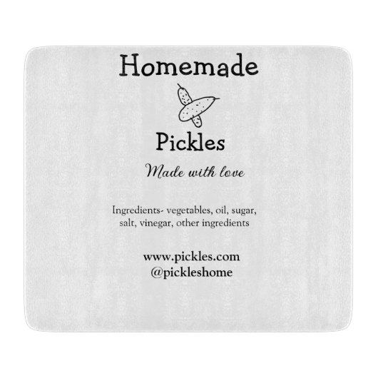 Planche À Découper Sachets maison faits avec amour ajouter texte site (Devant)