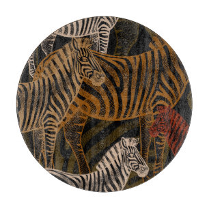 Planche À Découper Safari africain : Zebra Vintage Design
