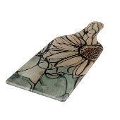 Planche À Découper Sage floral Boho Abstrait et beige (Coin)