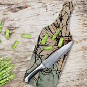 Planche À Découper Sage floral Boho Abstrait et beige