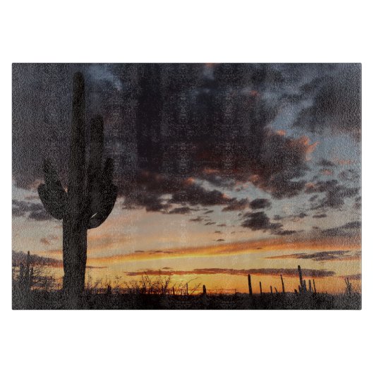Planche À Découper Saguaro Sunset III Arizona Desert Paysage (Devant)