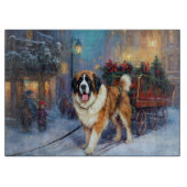 Planche À Découper Saint Bernard Christmas Festive (Devant)