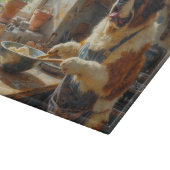 Planche À Découper Saint-Bernard cuisinant dans la cuisine (Coin)
